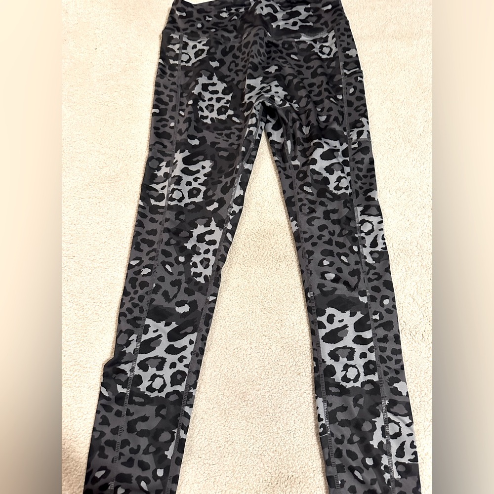 Gray Animal Print Leggings